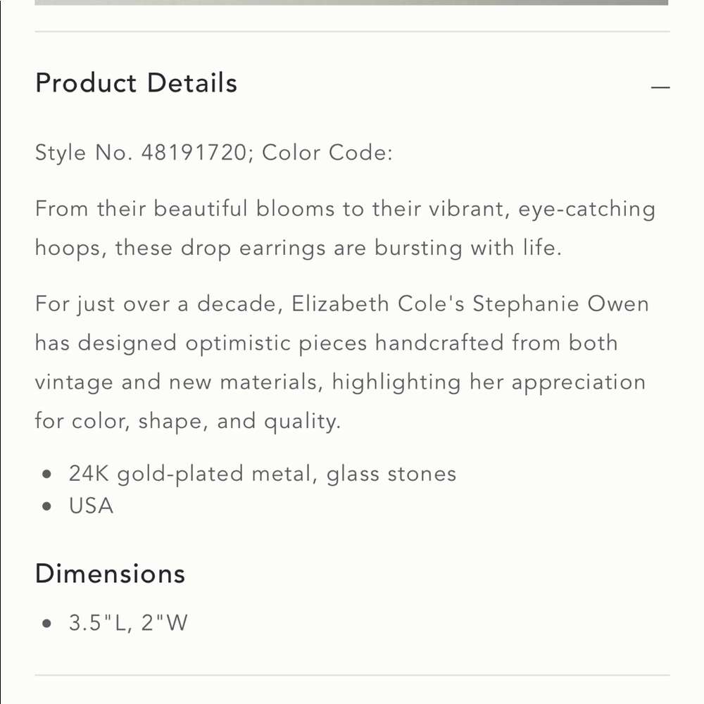 🆕NWT Elizabeth Cole Odessa Beaded Earrings - Picture 8 of 8